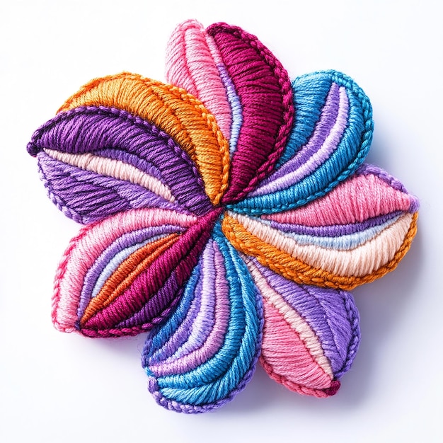 Detal haftu kwiatowego